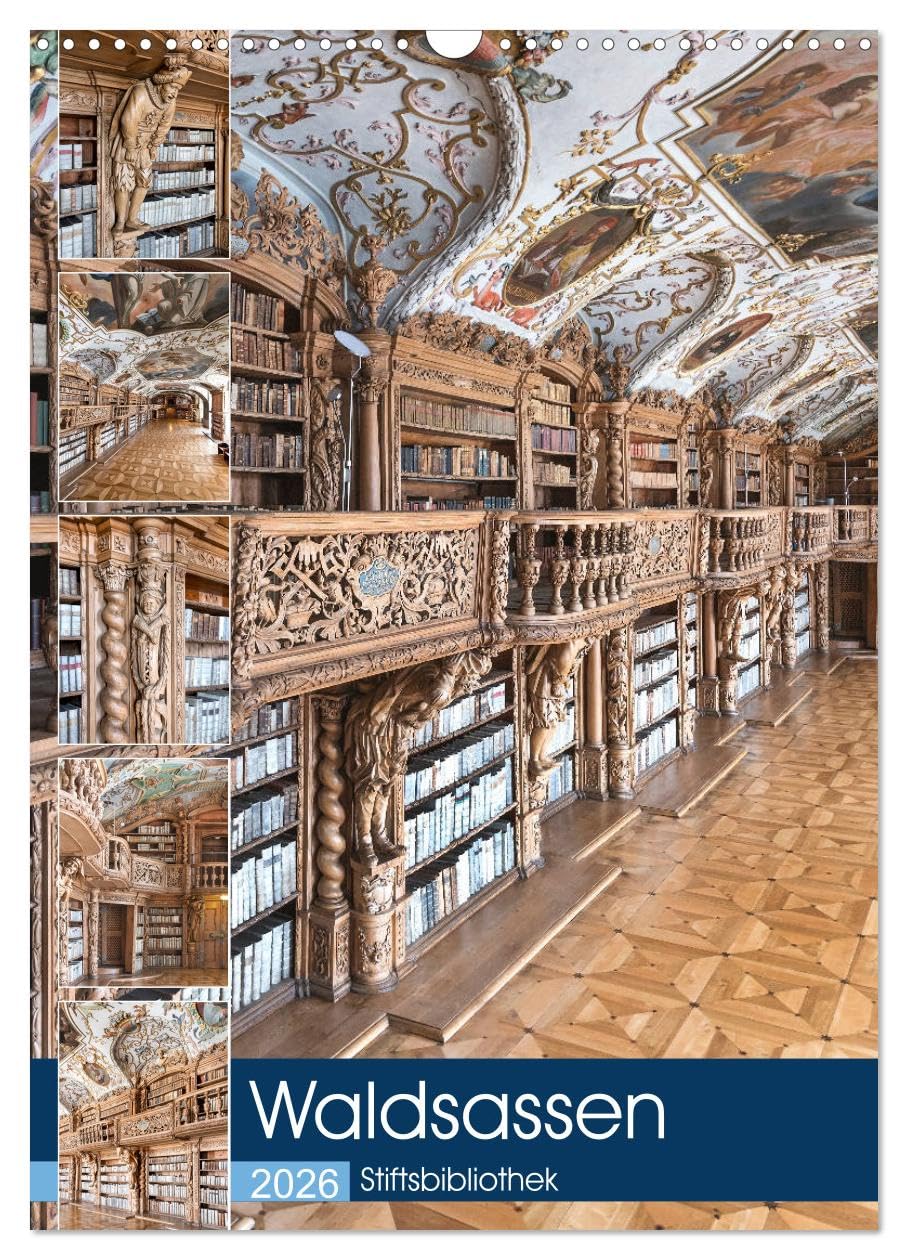 Waldsassen Stiftsbibliothek (Wandkalender 2026 DIN A3 hoch), CALVENDO Monatskalender Business & Technology