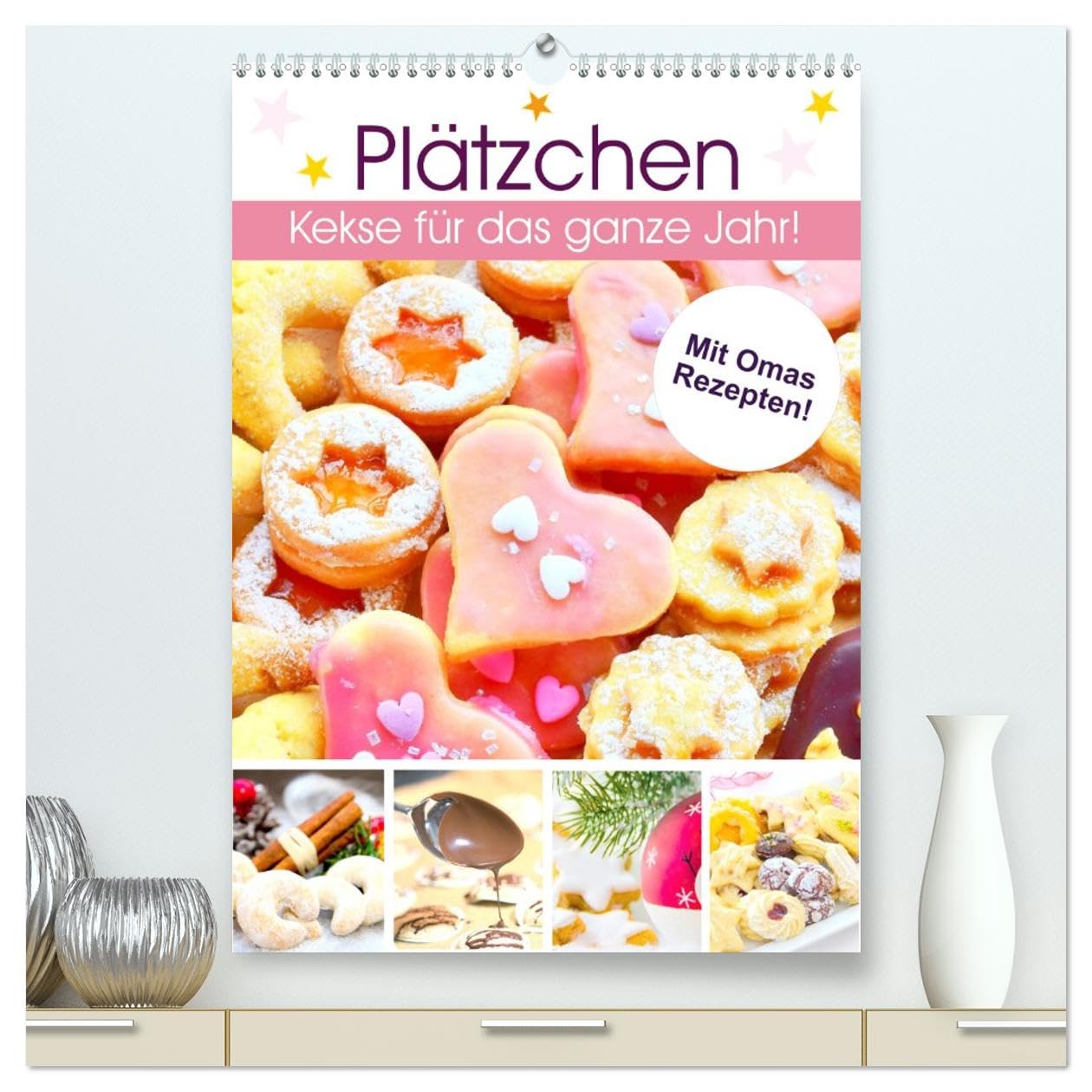Plätzchen. Kekse für das ganze Jahr! (hochwertiger Premium Wandkalender 2026 DIN A2 hoch), Kunstdruck in Hochglanz Lifestyle