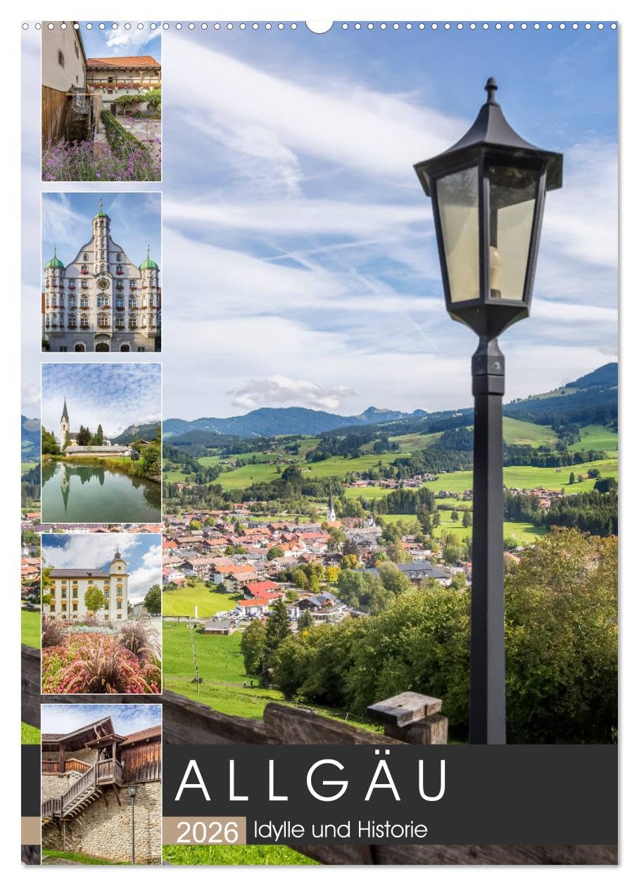 ALLGÄU Idylle und Historie (Wandkalender 2026 DIN A2 hoch), CALVENDO Monatskalender Leisure, Home & Garden