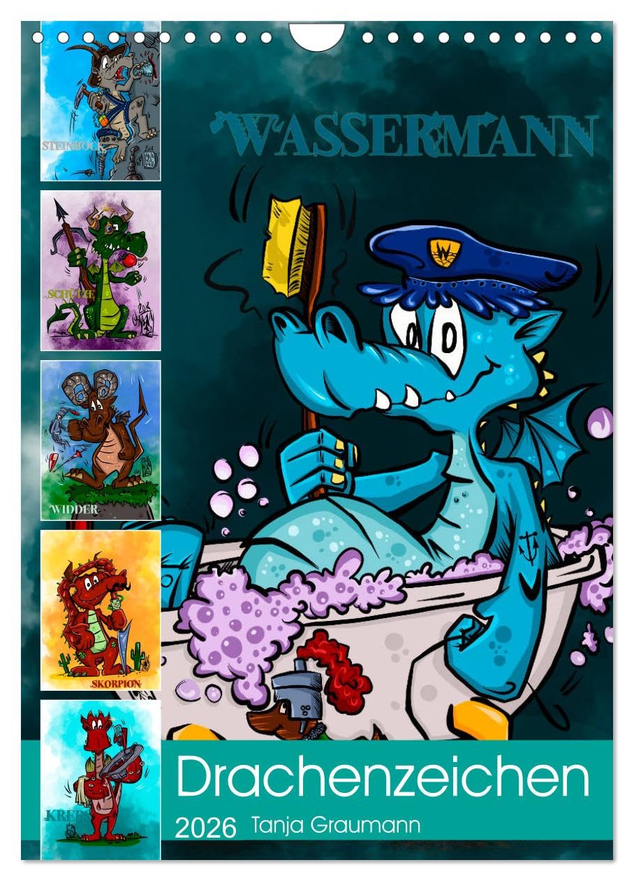 Drachenhoroskop 2026 (Wandkalender 2026 DIN A4 hoch), CALVENDO Monatskalender Contemporary literature