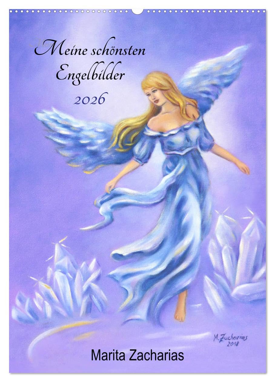 Meine schönsten Engelbilder - Marita Zacharias (Wandkalender 2026 DIN A2 hoch), CALVENDO Monatskalender Social Sciences