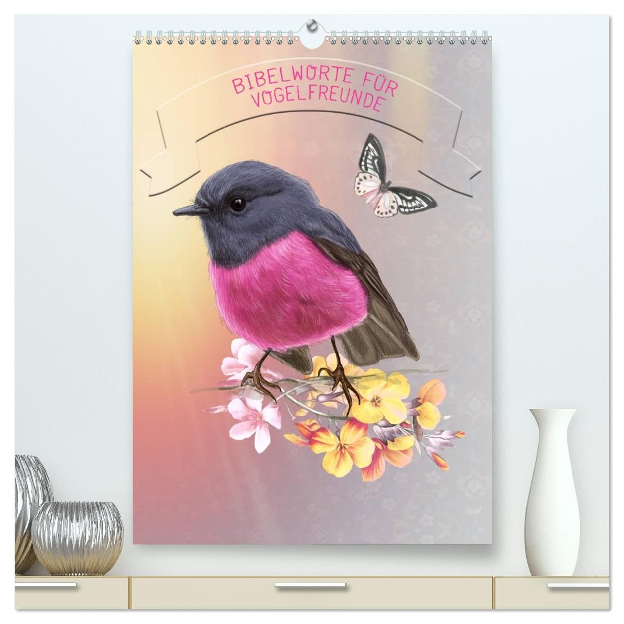 Bibelworte für Vogelfreunde (hochwertiger Premium Wandkalender 2026 DIN A2 hoch), Kunstdruck in Hochglanz Natural Sciences