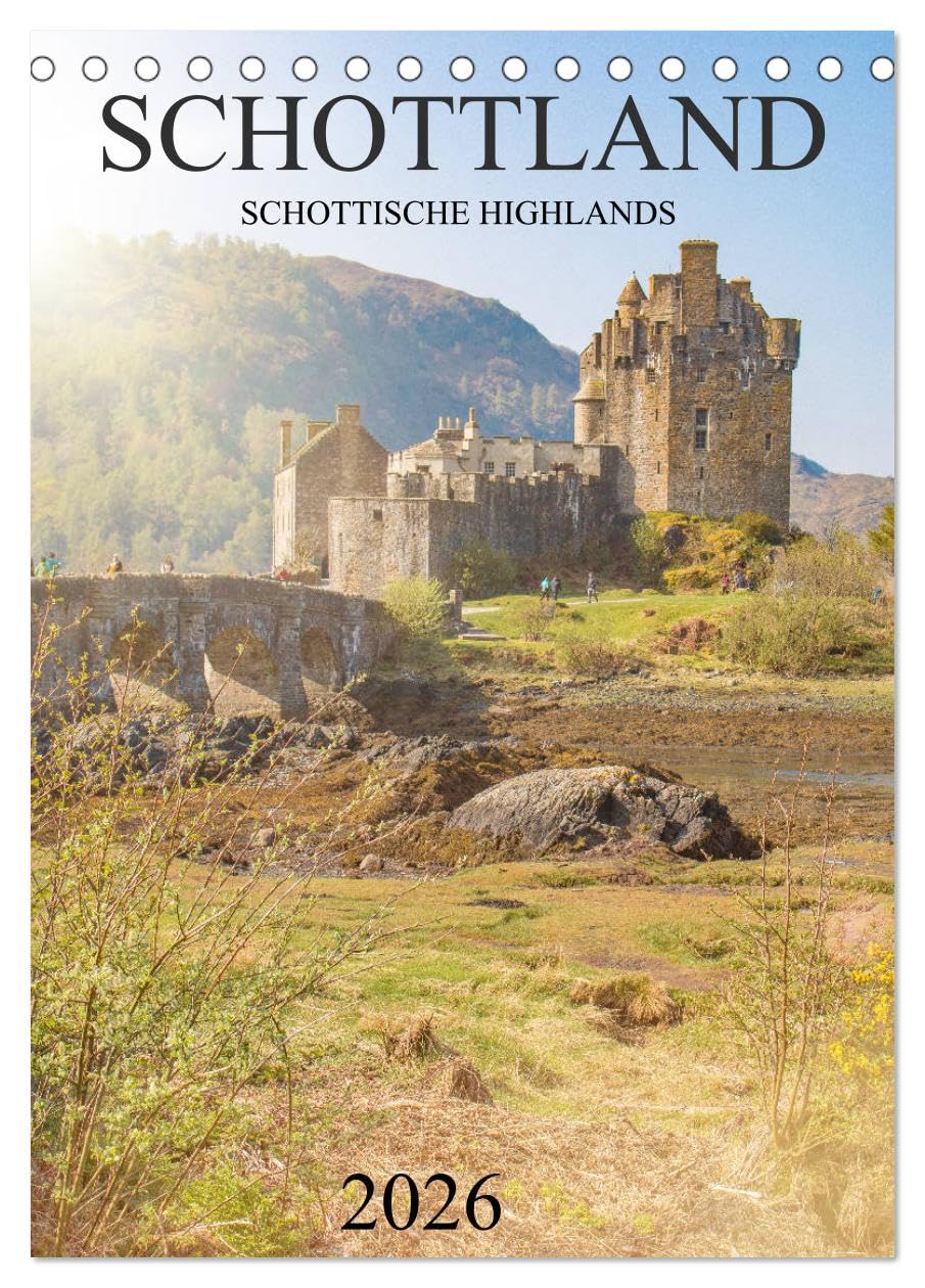 Schottland -Schottische Highlands (Tischkalender 2026 DIN A5 hoch), CALVENDO Monatskalender Calendars