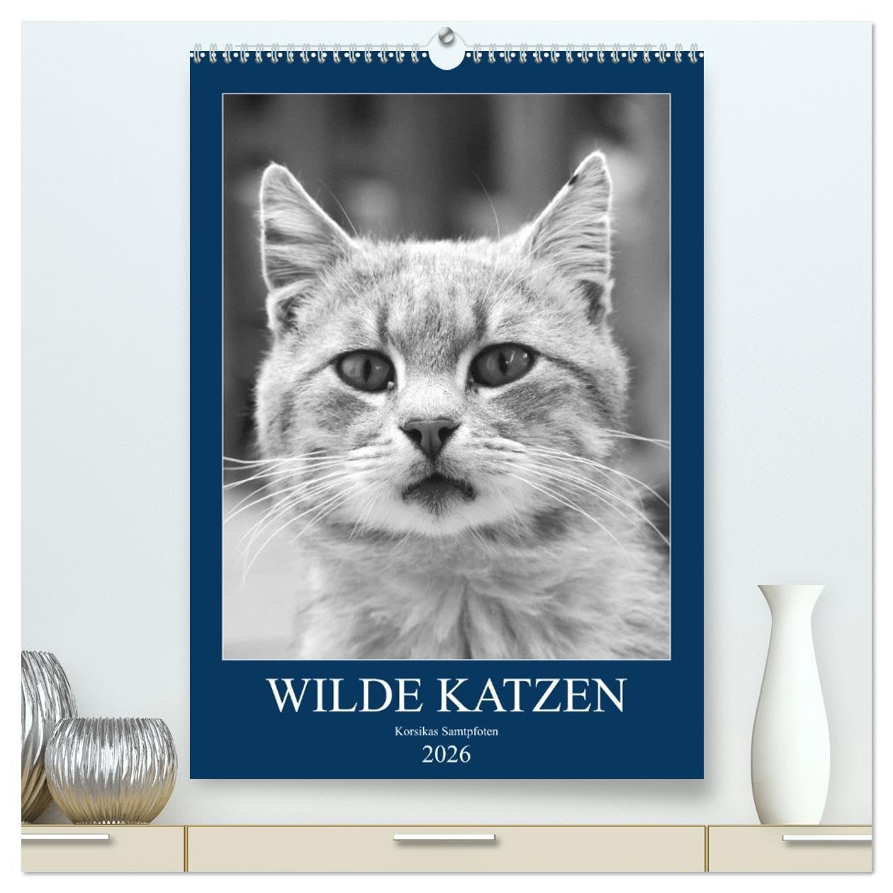 Wilde Katzen - Korsikas Samtpfoten (hochwertiger Premium Wandkalender 2026 DIN A2 hoch), Kunstdruck in Hochglanz Leisure, Home & Garden