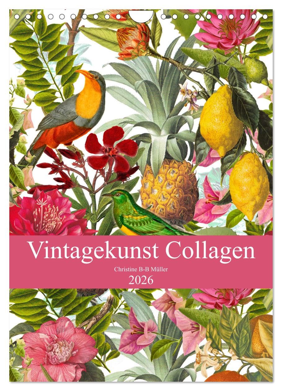 Vintagekunst Collagen (Wandkalender 2026 DIN A4 hoch), CALVENDO Monatskalender Photography
