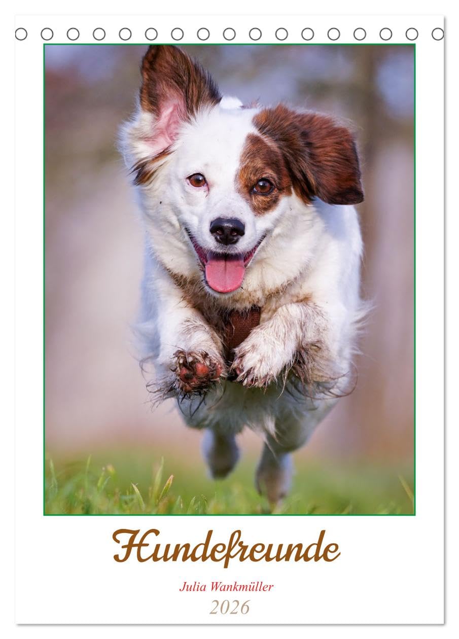 Hundefreunde (Tischkalender 2026 DIN A5 hoch), CALVENDO Monatskalender Living & Furnishing