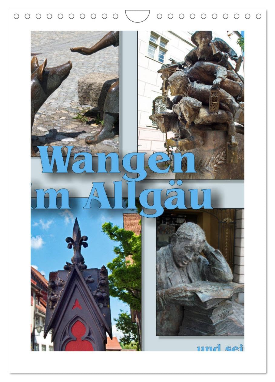 Wangen im Allgäu und seine schönen Brunnen (Wandkalender 2026 DIN A4 hoch), CALVENDO Monatskalender Film, Art & Culture