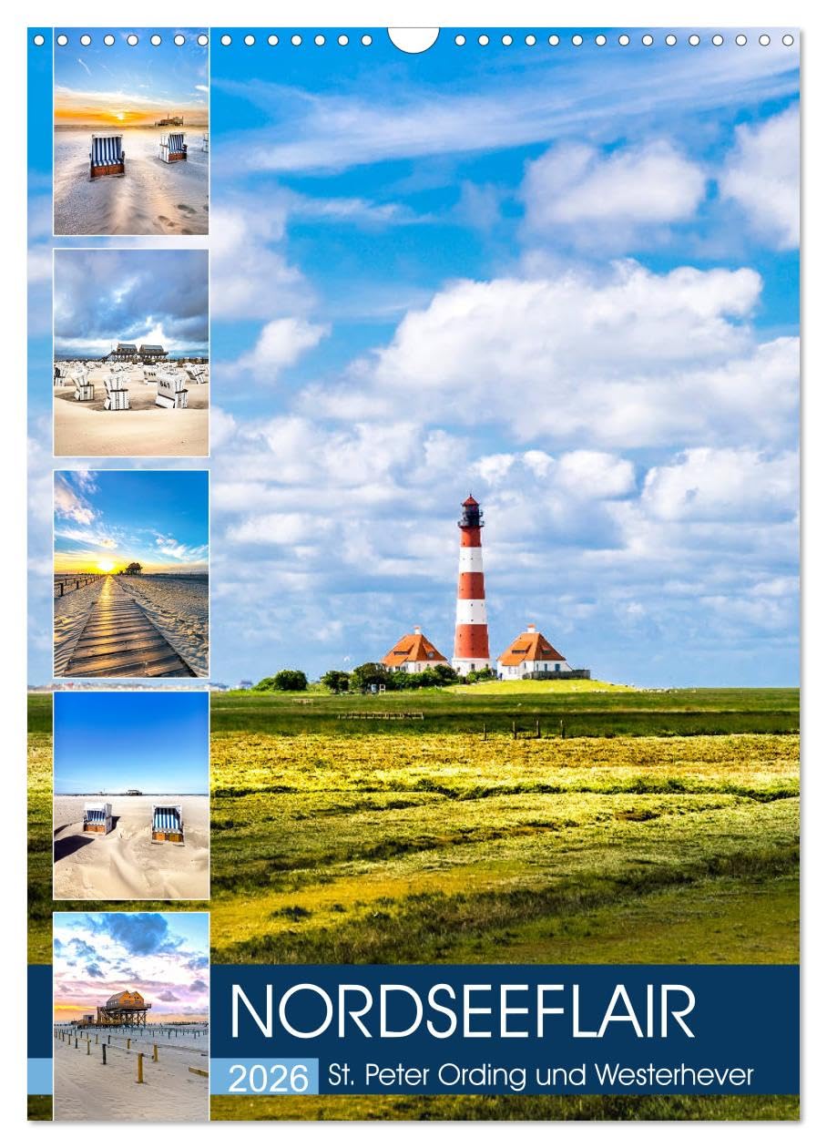 NORDSEEFLAIR - St. Peter Ording und Westerhever (Wandkalender 2026 DIN A3 hoch), CALVENDO Monatskalender Business & Technology