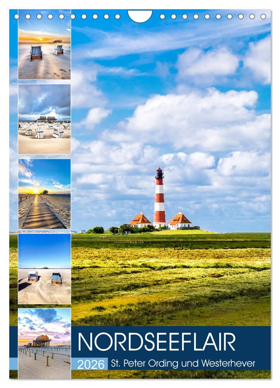 NORDSEEFLAIR - St. Peter Ording und Westerhever (Wandkalender 2026 DIN A4 hoch), CALVENDO Monatskalender Business & Technology
