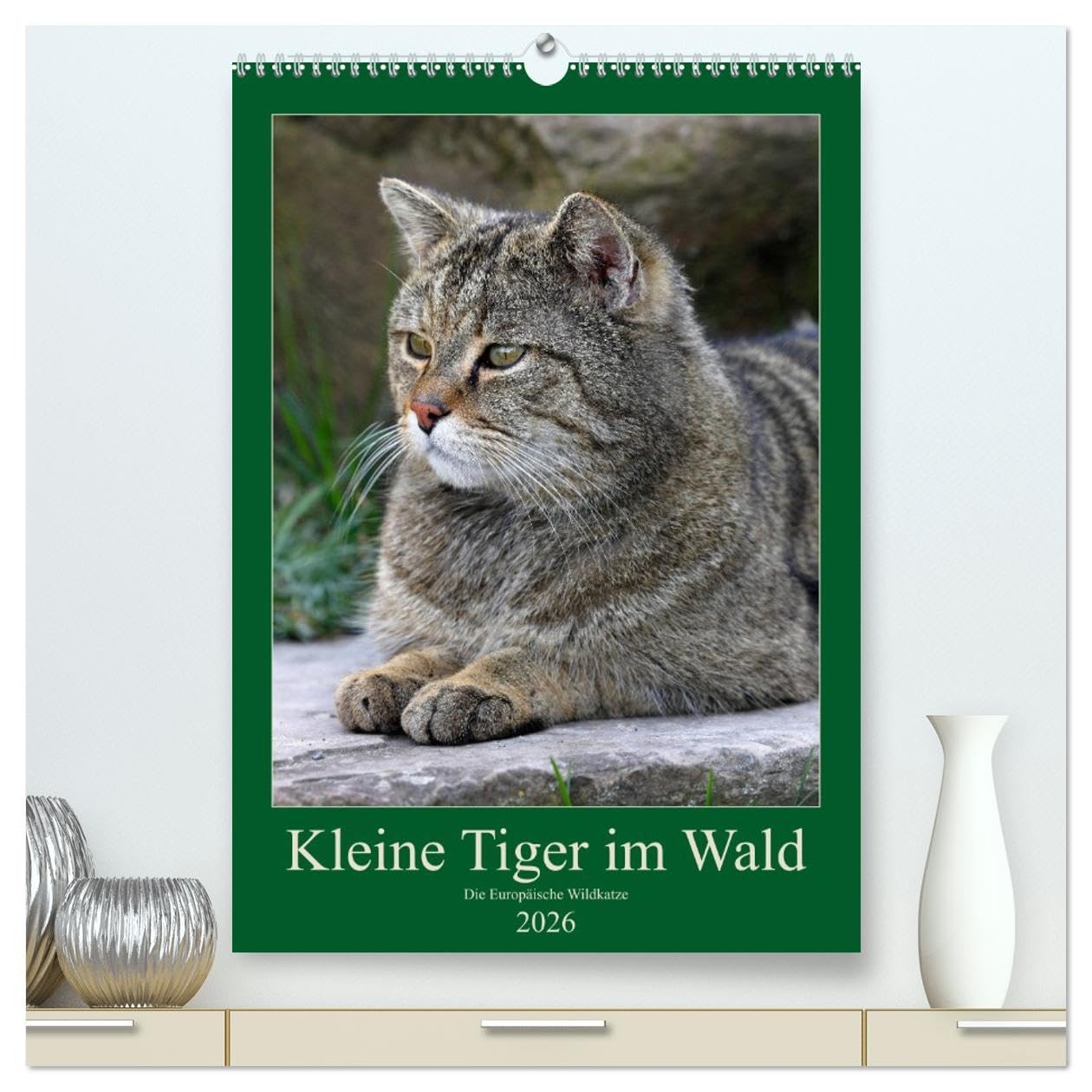 Kleine Tiger im Wald (hochwertiger Premium Wandkalender 2026 DIN A2 hoch), Kunstdruck in Hochglanz Natural Sciences
