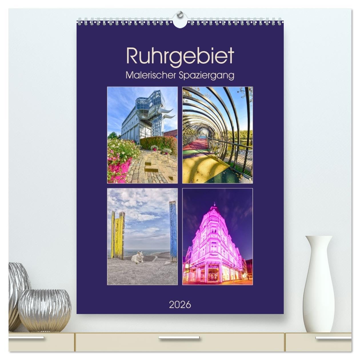 Ruhrgebiet - Malerischer Spaziergang (hochwertiger Premium Wandkalender 2026 DIN A2 hoch), Kunstdruck in Hochglanz: Zauberhafte Orte der Region (CALVENDO Orte) Film, Art & Culture