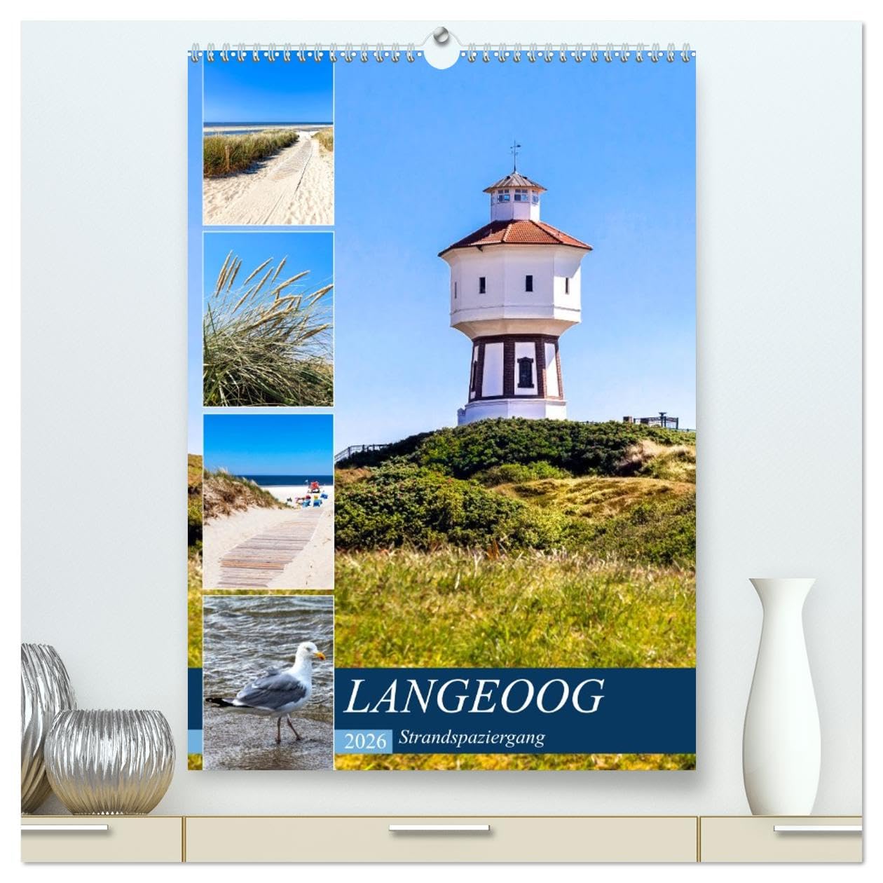 LANGEOOG Strandspaziergang (hochwertiger Premium Wandkalender 2026 DIN A2 hoch), Kunstdruck in Hochglanz Leisure, Home & Garden