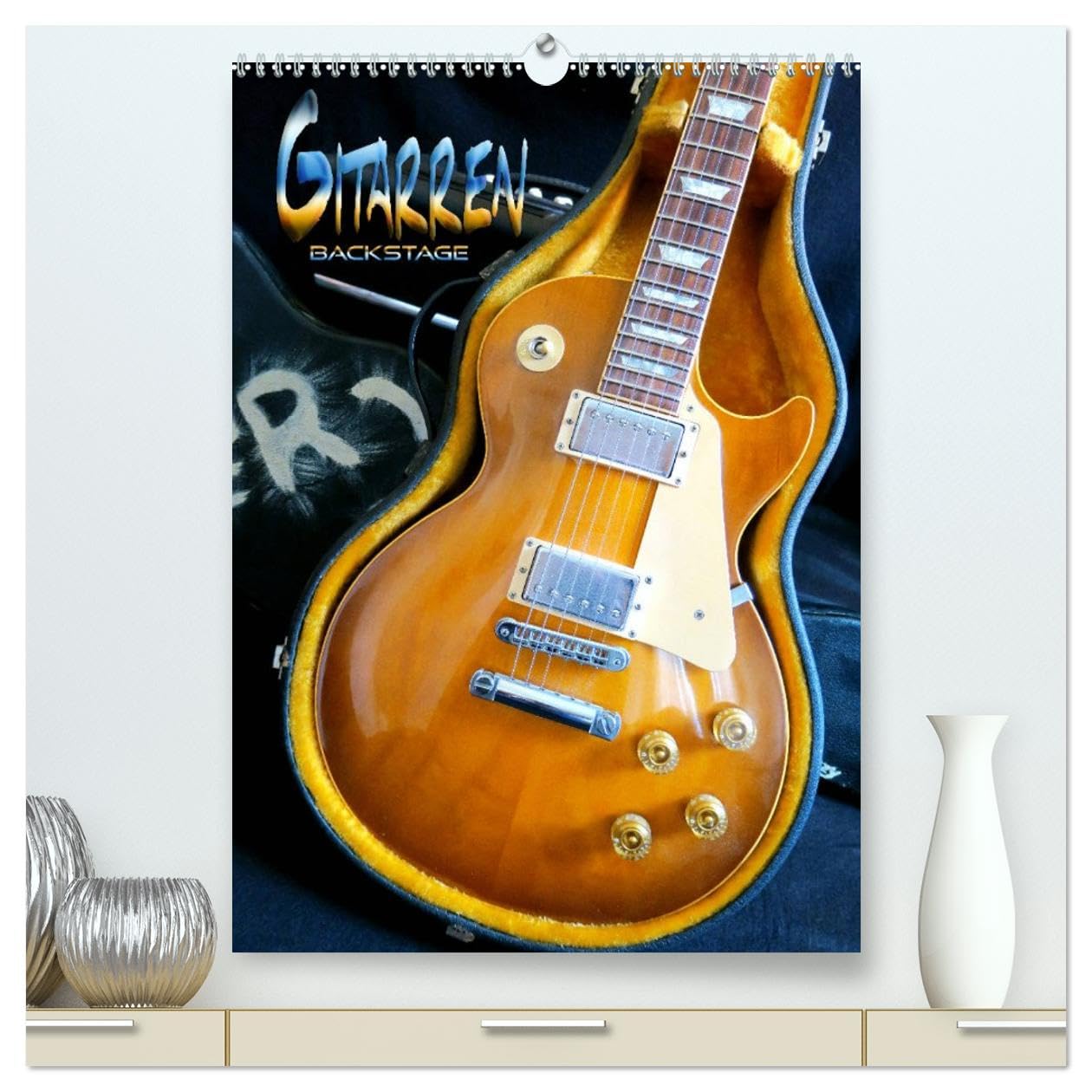 Gitarren backstage (hochwertiger Premium Wandkalender 2026 DIN A2 hoch), Kunstdruck in Hochglanz Leisure, Home & Garden