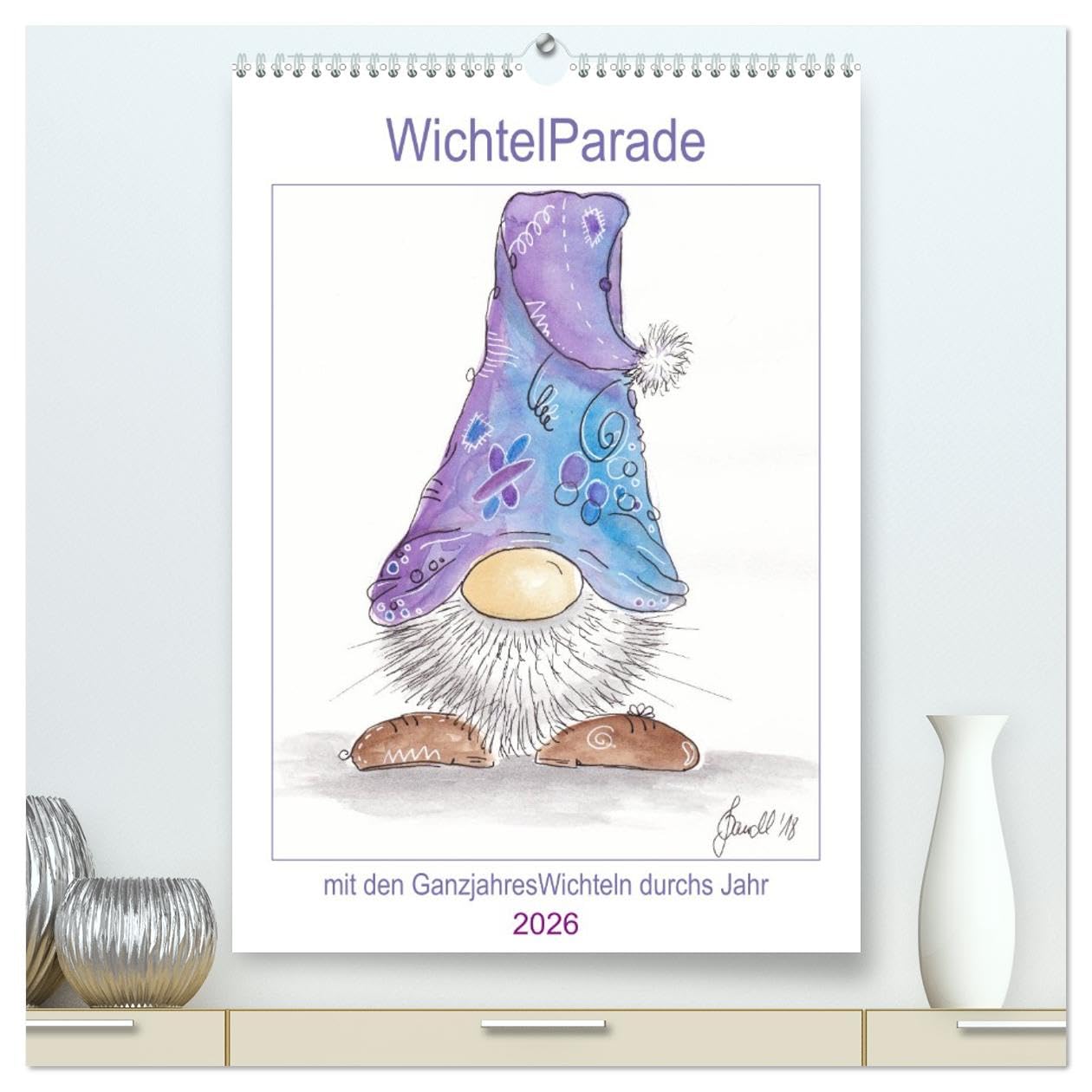 WichtelParade (hochwertiger Premium Wandkalender 2026 DIN A2 hoch), Kunstdruck in Hochglanz Film, Art & Culture