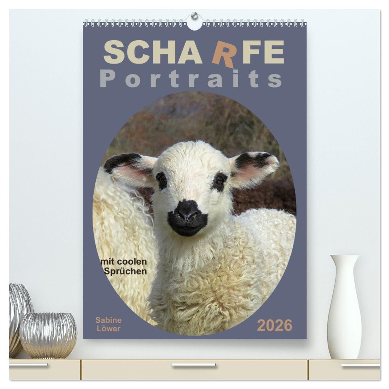 Scharfe Portraits (hochwertiger Premium Wandkalender 2026 DIN A2 hoch), Kunstdruck in Hochglanz Lifestyle