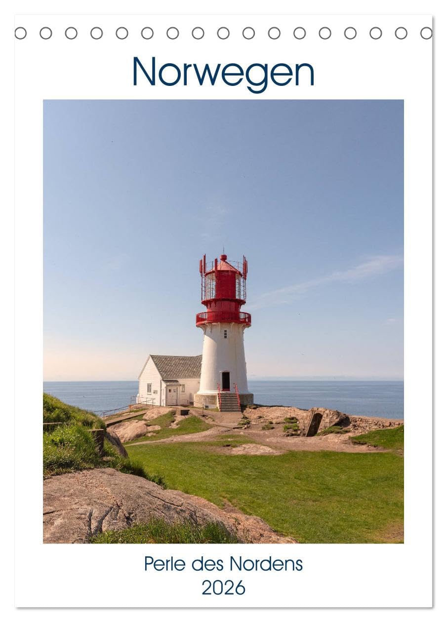 Norwegen - Perle des Nordens (Tischkalender 2026 DIN A5 hoch), CALVENDO Monatskalender Leisure, Home & Garden
