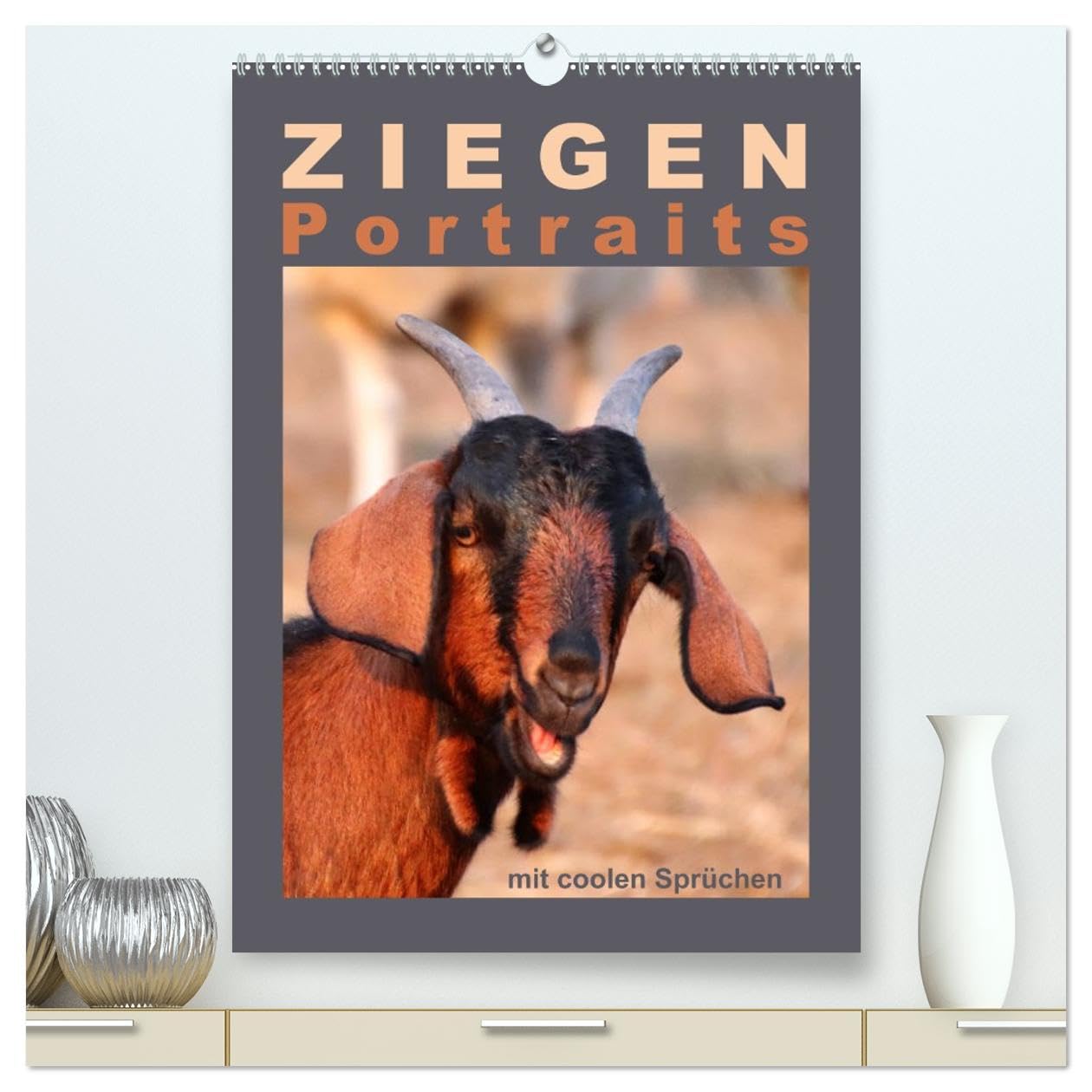 Ziegenportraits (hochwertiger Premium Wandkalender 2026 DIN A2 hoch), Kunstdruck in Hochglanz Social Sciences