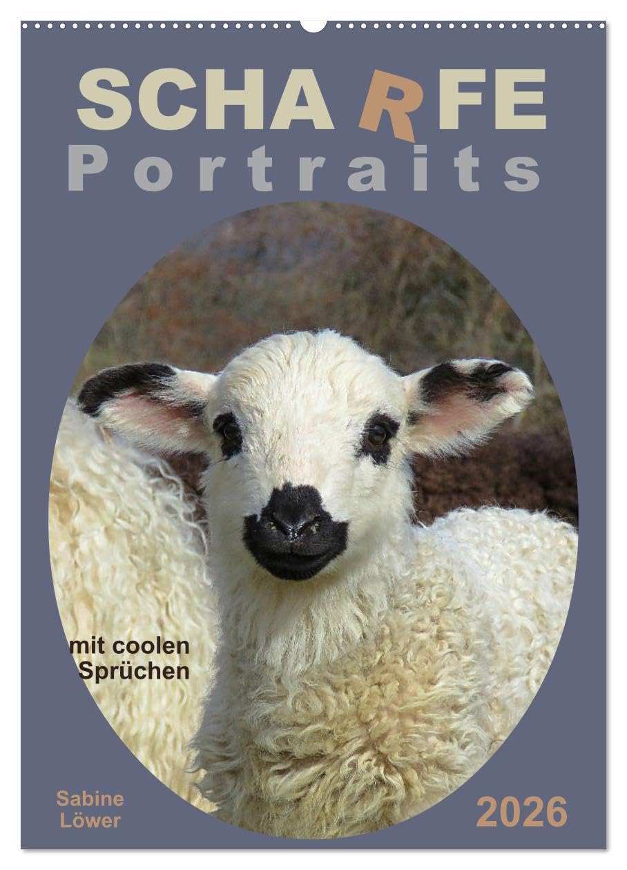 Scharfe Portraits (Wandkalender 2026 DIN A2 hoch), CALVENDO Monatskalender Lifestyle