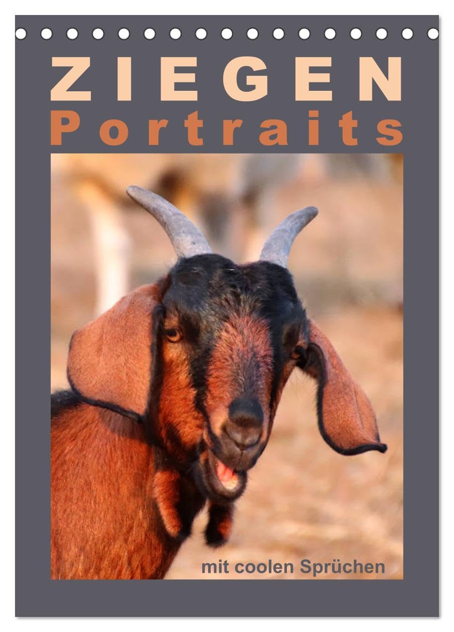 Ziegenportraits (Tischkalender 2026 DIN A5 hoch), CALVENDO Monatskalender Social Sciences