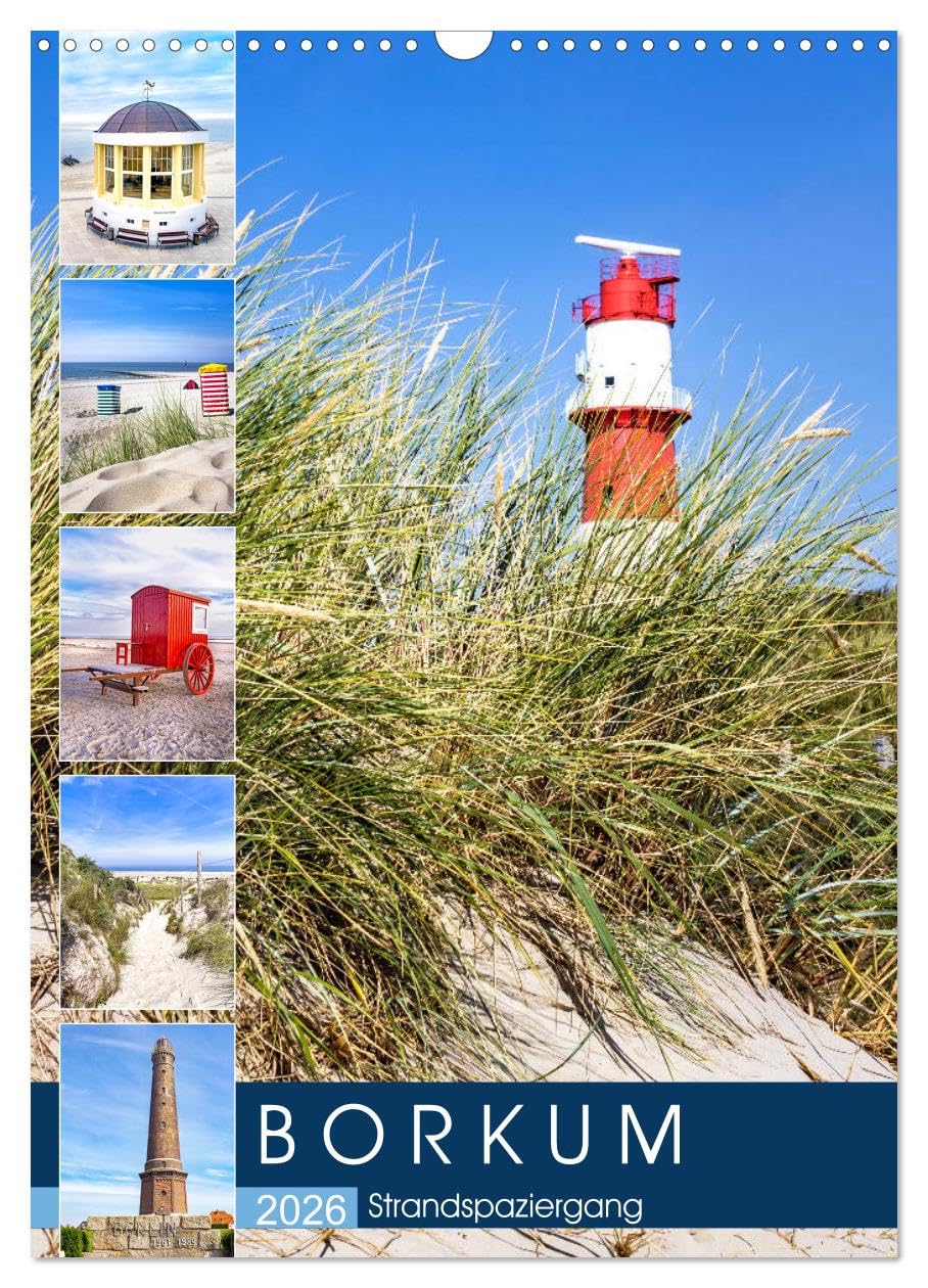 Borkum Strandspaziergang (Wandkalender 2026 DIN A3 hoch), CALVENDO Monatskalender Leisure, Home & Garden