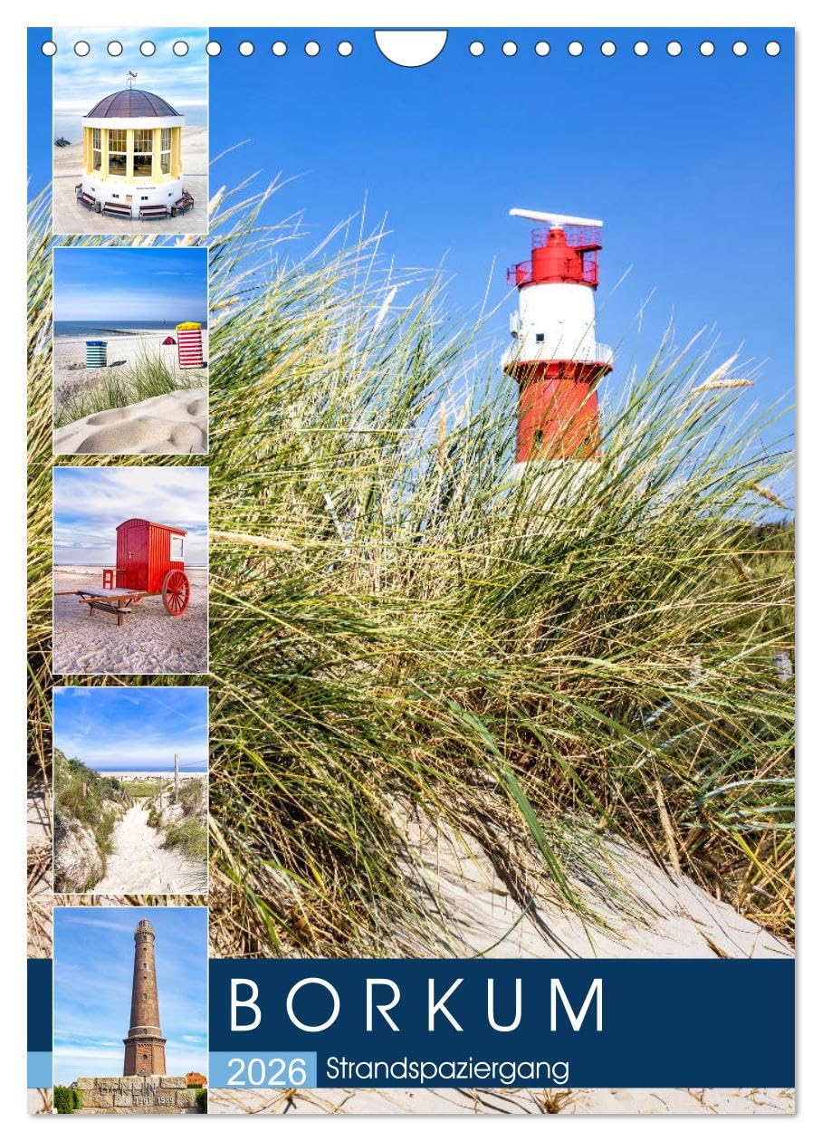Borkum Strandspaziergang (Wandkalender 2026 DIN A4 hoch), CALVENDO Monatskalender Leisure, Home & Garden