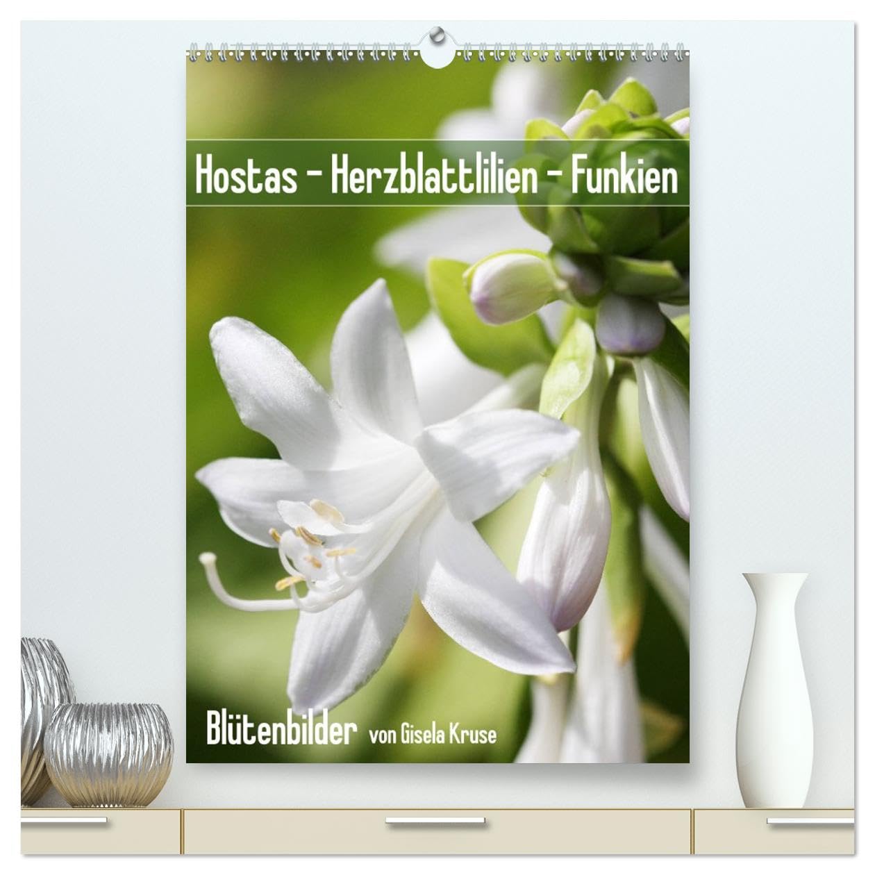 Hostas Herzblattlilien Funkien (hochwertiger Premium Wandkalender 2026 DIN A2 hoch), Kunstdruck in Hochglanz Business & Technology