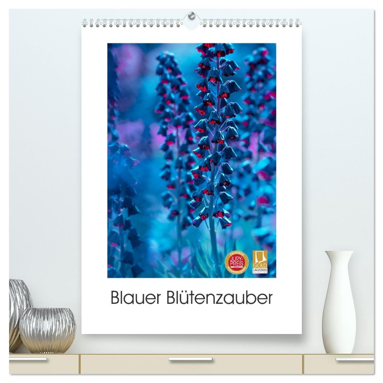 Blauer Blütenzauber (hochwertiger Premium Wandkalender 2026 DIN A2 hoch), Kunstdruck in Hochglanz Social Sciences