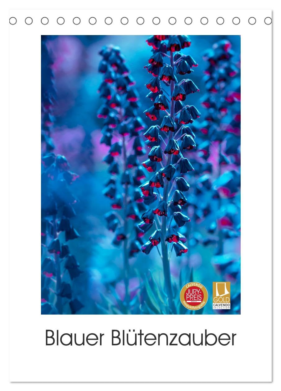Blauer Blütenzauber (Tischkalender 2026 DIN A5 hoch), CALVENDO Monatskalender Social Sciences