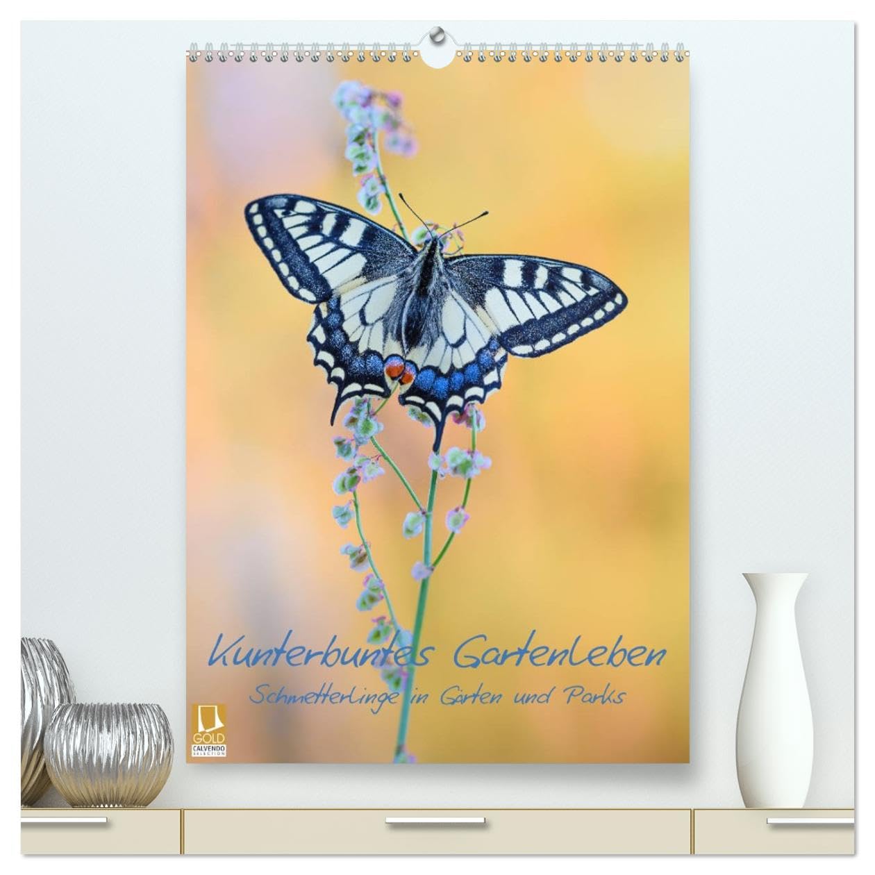 Kunterbuntes Gartenleben - Schmetterlinge in Gärten und Parks (hochwertiger Premium Wandkalender 2026 DIN A2 hoch), Kunstdruck in Hochglanz Photography