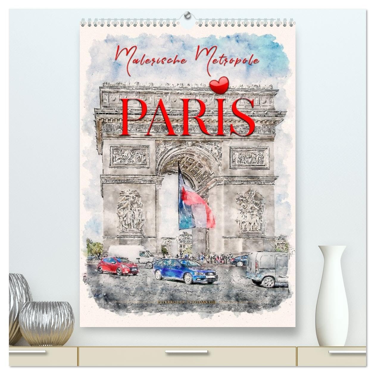 Paris - malerische Metropole (hochwertiger Premium Wandkalender 2026 DIN A2 hoch), Kunstdruck in Hochglanz Living & Furnishing