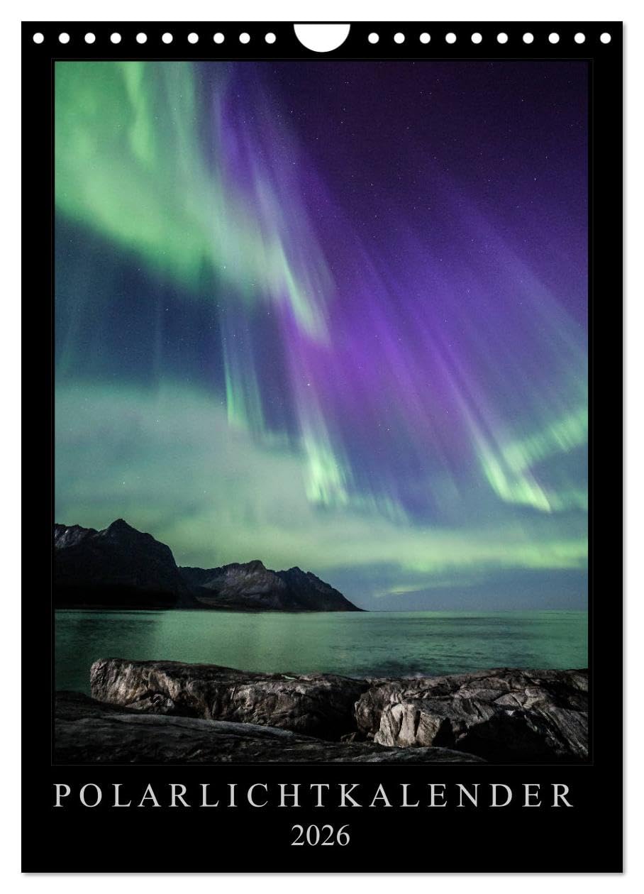 Product Image: Polarlichtkalender (Wandkalender 2026 DIN A4 hoch), CALVENDO Monatskalender