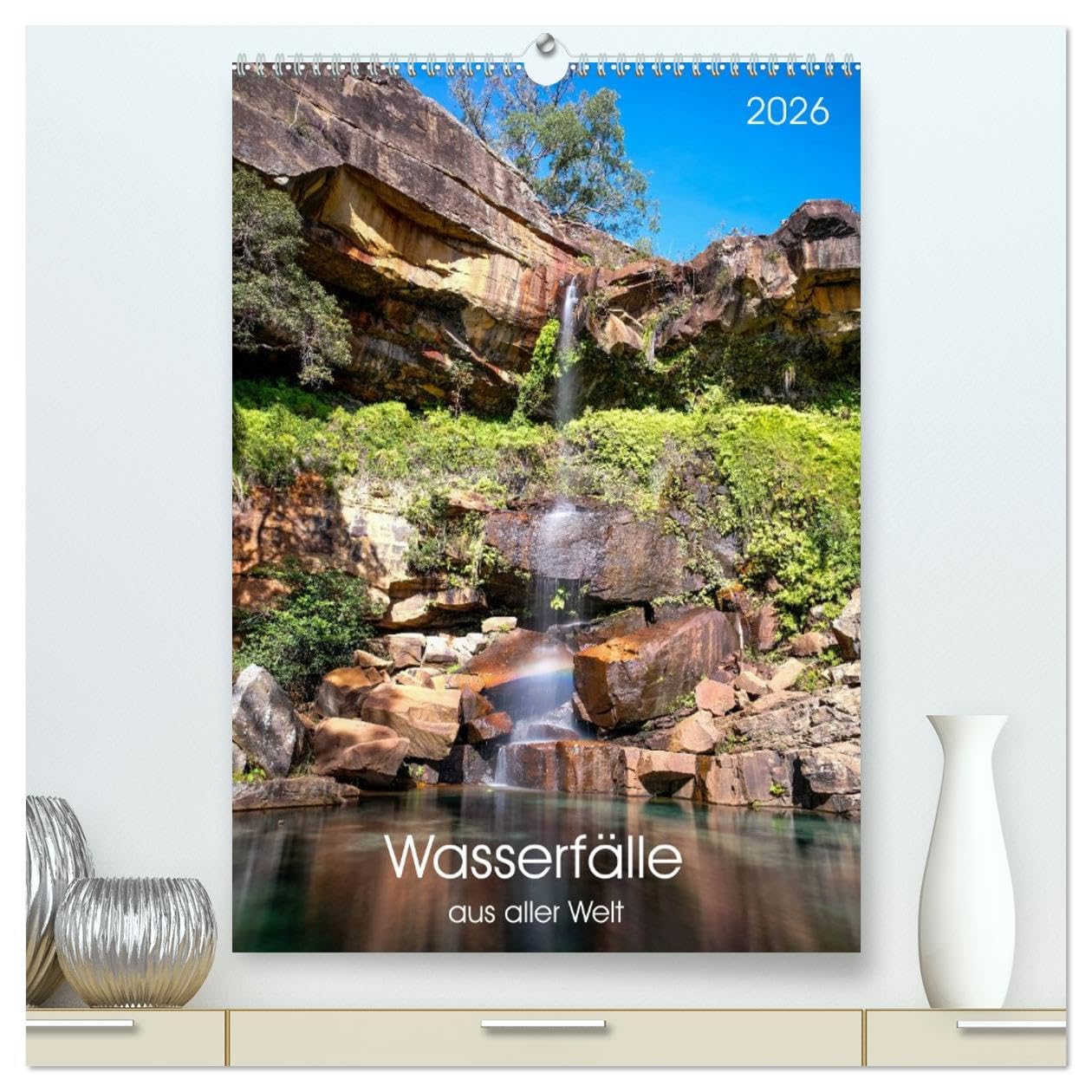 Wasserfälle aus aller Welt (hochwertiger Premium Wandkalender 2026 DIN A2 hoch), Kunstdruck in Hochglanz: Wasserfälle aus Südamerika, Europa und Australien (CALVENDO Natur) Film, Art & Culture