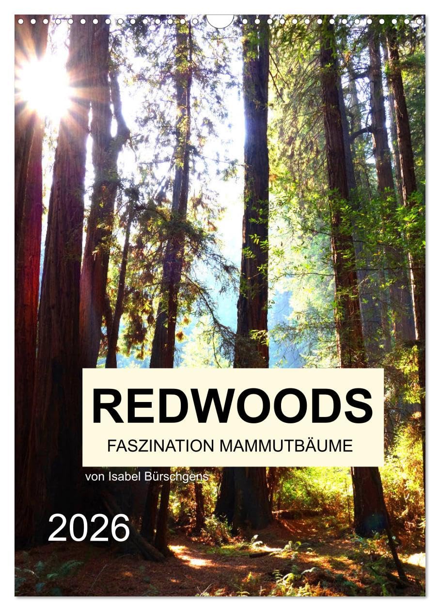 Redwoods - Faszination Mammutbäume (Wandkalender 2026 DIN A3 hoch), CALVENDO Monatskalender: Zwölf atemberaubenden Naturaufnahmen der fazinierenden Mammutbäume (CALVENDO Natur) Leisure, Home & Garden