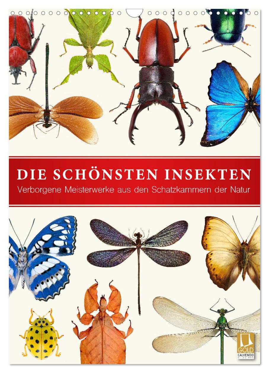 Die schönsten Insekten (Wandkalender 2026 DIN A3 hoch), CALVENDO Monatskalender: Verborgene Meisterwerke aus den Schatzkammern der Natur (CALVENDO Tiere) Natural Sciences