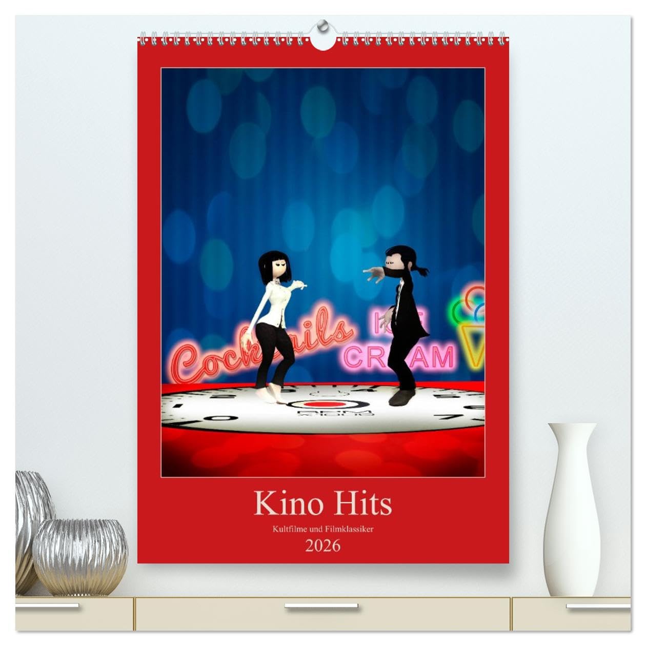 Kino Hits (hochwertiger Premium Wandkalender 2026 DIN A2 hoch), Kunstdruck in Hochglanz: Ein Ausflug in die Welt des Kinos (CALVENDO Kunst) Film, Art & Culture
