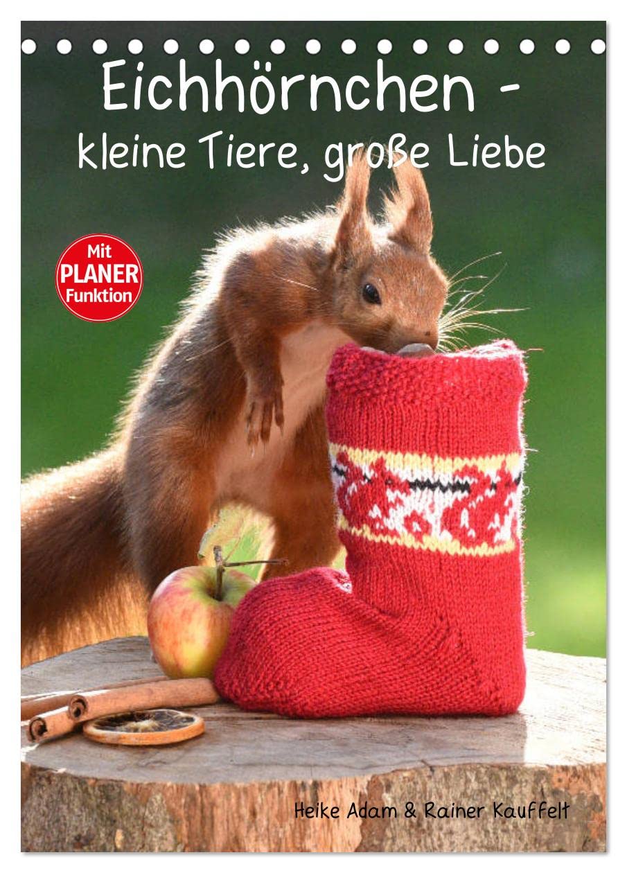 Eichhörnchen - kleine Tiere, große Liebe (Tischkalender 2026 DIN A5 hoch), CALVENDO Monatskalender: Putzige und wilde Eichhörnchen, fotografiert im eigenen Garten (CALVENDO Tiere) Natural Sciences