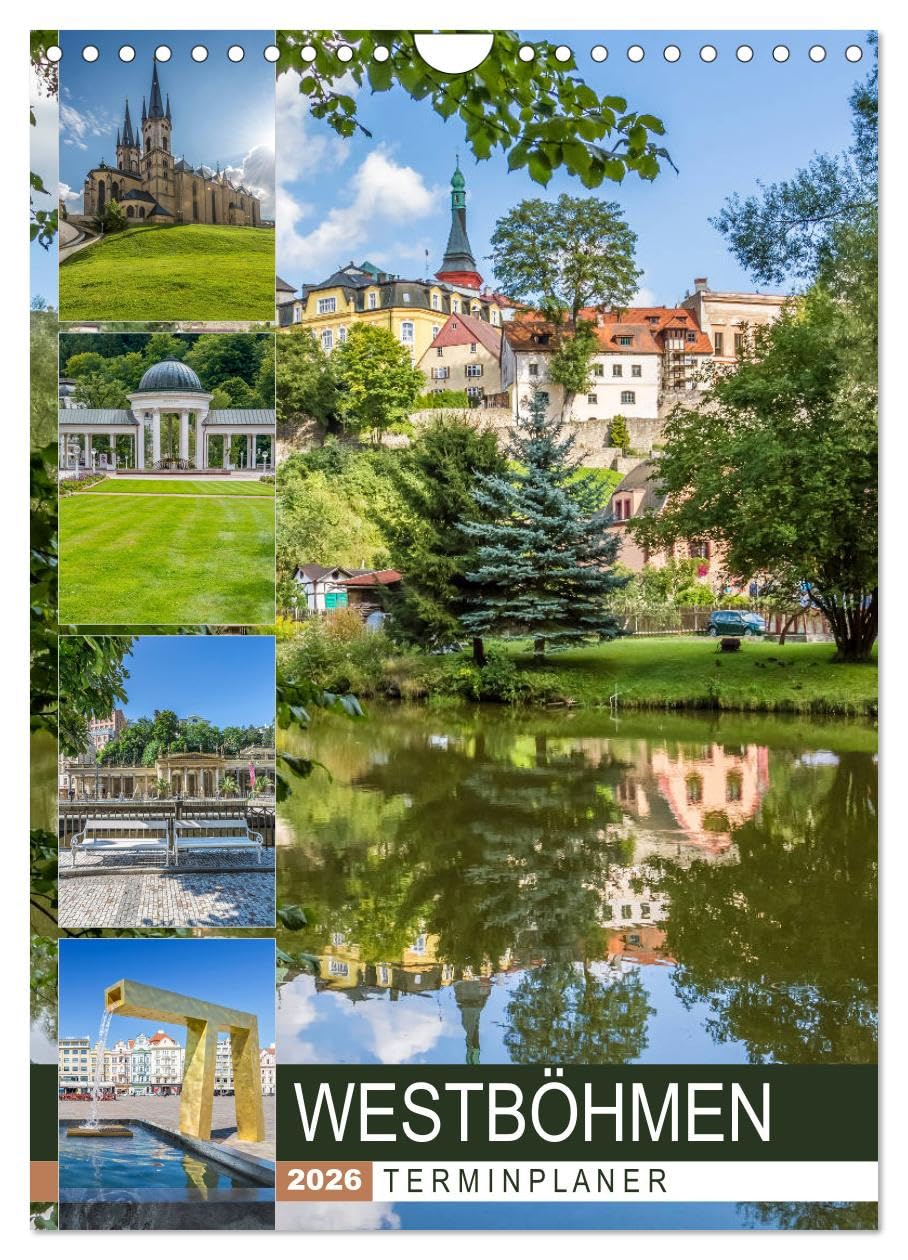 WESTBÖHMEN Terminplaner (Wandkalender 2026 DIN A4 hoch), CALVENDO Monatskalender: Historische Bauwerke und idyllische Orte (CALVENDO Orte) Leisure, Home & Garden