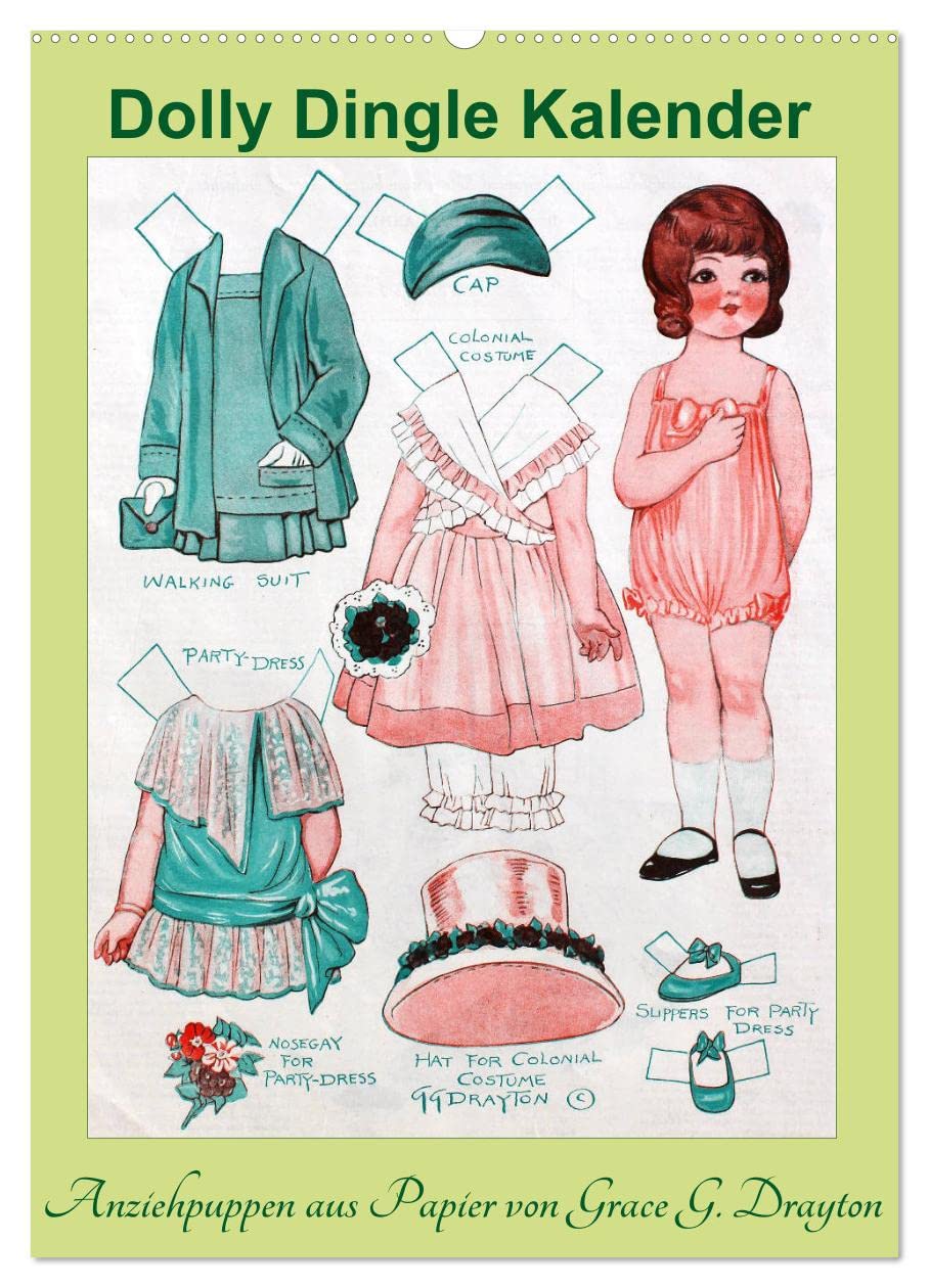 Dolly Dingle Kalender - Anziehpuppen von Grace G. Drayton (Wandkalender 2026 DIN A2 hoch), CALVENDO Monatskalender: Kalender mit 12 alten Dolly Dingle ... aus der Zeit von 1927-1931 (CALVENDO Kunst) Film, Art & Culture