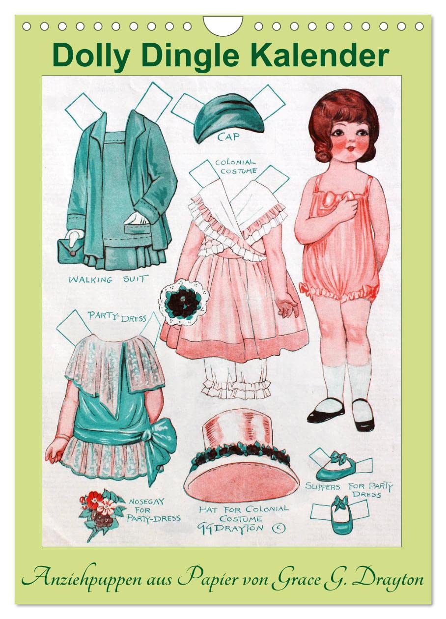 Dolly Dingle Kalender - Anziehpuppen von Grace G. Drayton (Wandkalender 2026 DIN A4 hoch), CALVENDO Monatskalender: Kalender mit 12 alten Dolly Dingle ... aus der Zeit von 1927-1931 (CALVENDO Kunst) Film, Art & Culture