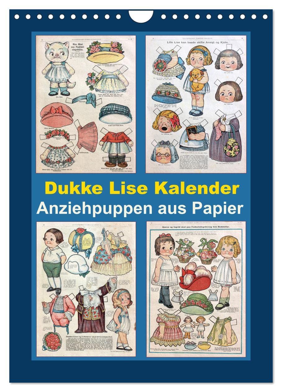 Dukke Lise Kalender - Anziehpuppen aus Papier (Wandkalender 2026 DIN A4 hoch), CALVENDO Monatskalender: Kalender mit 12 alten Dukke Lise Anziehpuppen aus der Zeit von 1918 bis 1926. (CALVENDO Kunst) Leisure, Home & Garden
