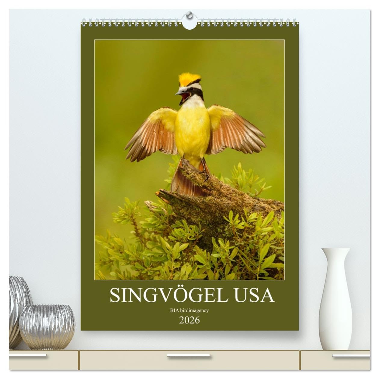 Singvögel USA (hochwertiger Premium Wandkalender 2026 DIN A2 hoch), Kunstdruck in Hochglanz: Monatskalender, Hochformat, 12 Singvogelarten aus den USA (CALVENDO Tiere) Natural Sciences