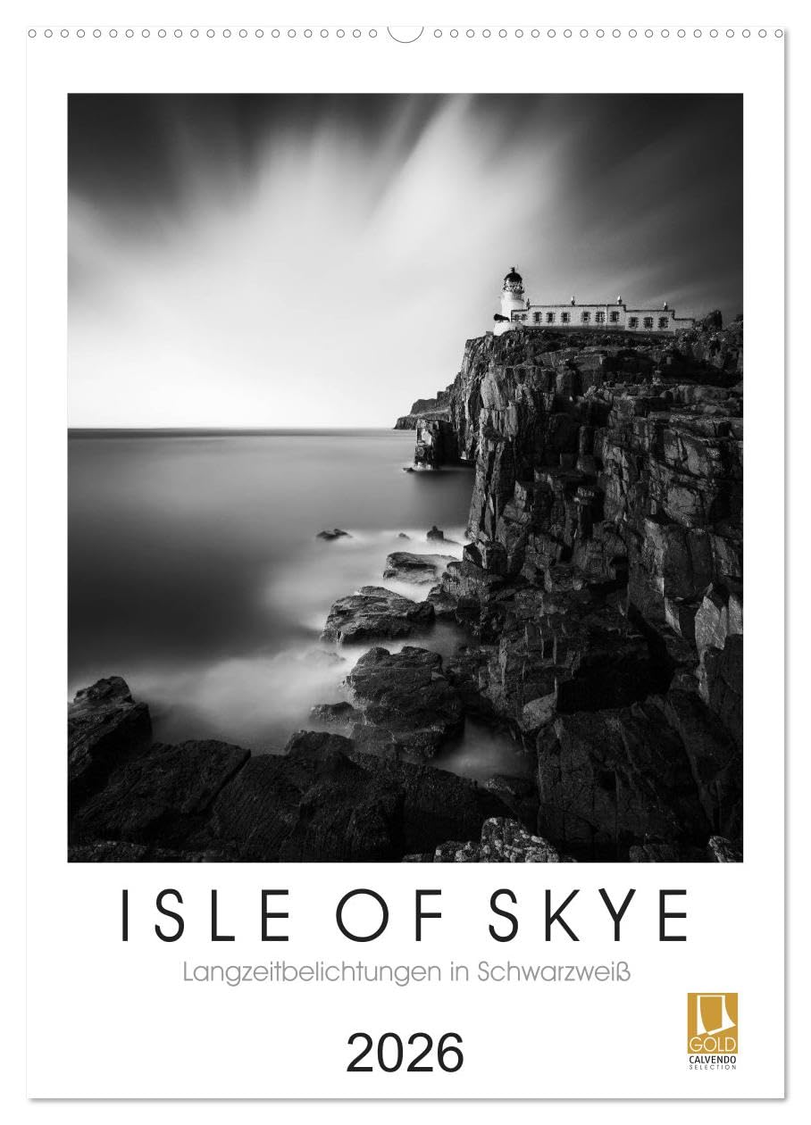 Isle of Skye - Langzeitbelichtungen in Schwarzweiß (Wandkalender 2026 DIN A2 hoch), CALVENDO Monatskalender: Monochrome Landschaftsaufnahmen von der schottischen Trauminsel. (CALVENDO Natur) Photography