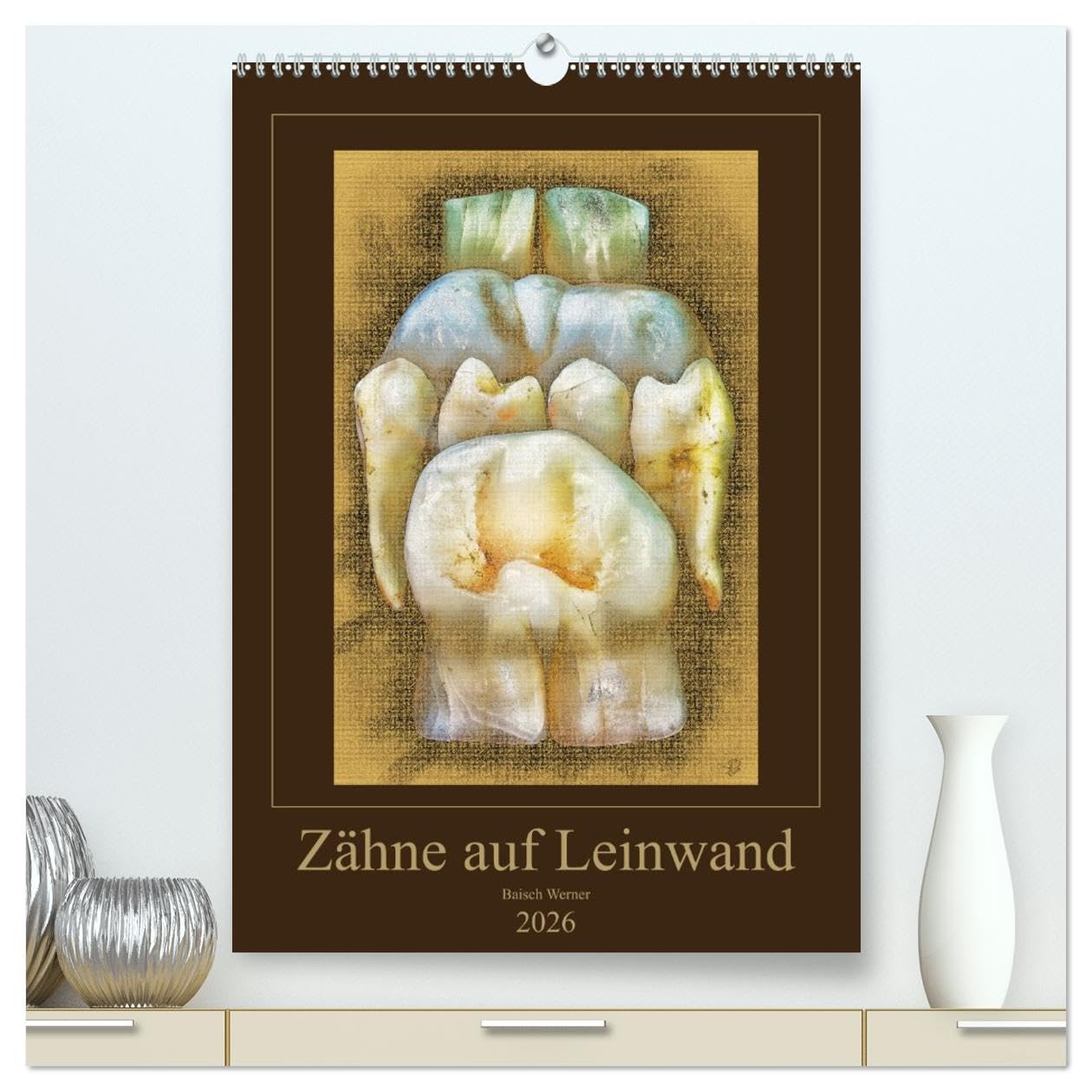 Zähne auf Leinwand (hochwertiger Premium Wandkalender 2026 DIN A2 hoch), Kunstdruck in Hochglanz: Fotografien von echten Zähnen mit Photoshop künstlerisch verfremdet. (CALVENDO Gesundheit) Computer Science
