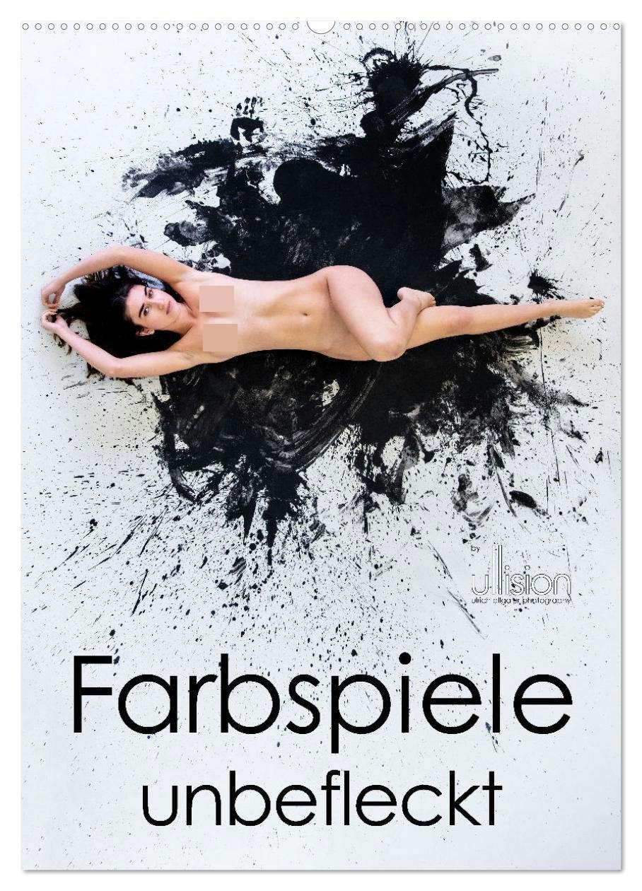 Farbspiele - unbefleckt (Wandkalender 2026 DIN A2 hoch), CALVENDO Monatskalender: Stilvolle Aktfotografie auf Farbe (CALVENDO Erotik) Calendars