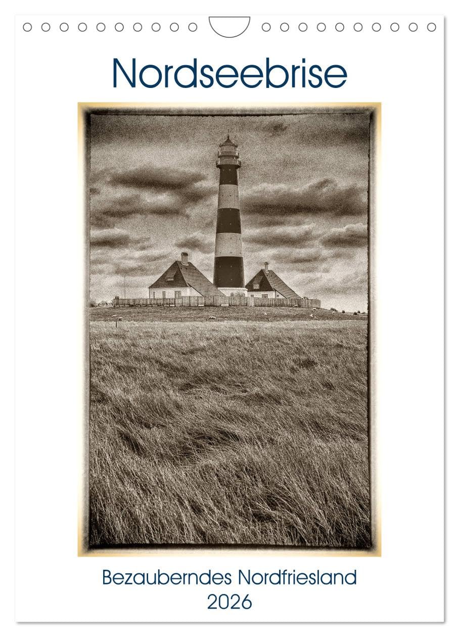 Nordseebrise - Bezauberndes Nordfriesland (Wandkalender 2026 DIN A4 hoch), CALVENDO Monatskalender: Nordfriesland - Eine nostalgische Reise (CALVENDO Natur) Film, Art & Culture