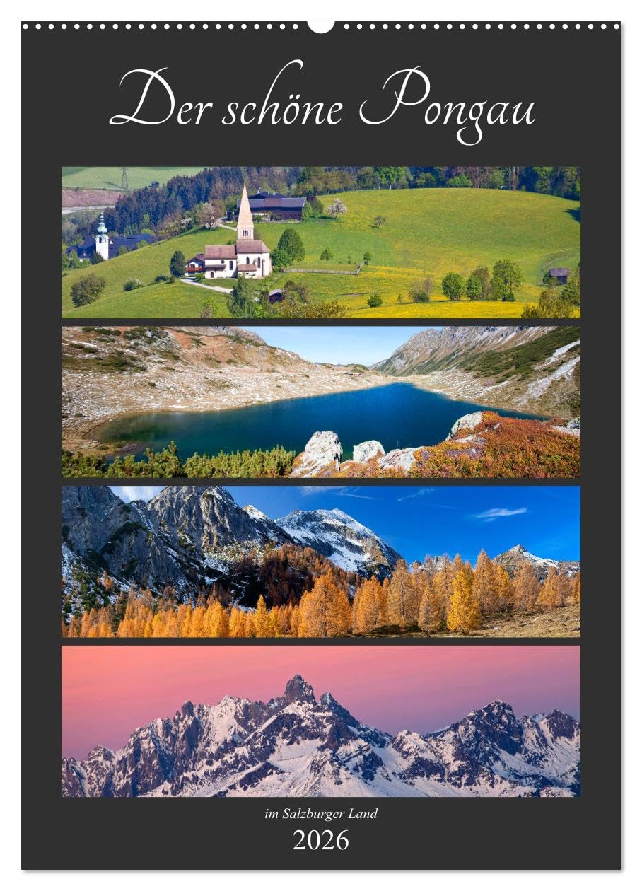 Der schöne Pongau (Wandkalender 2026 DIN A2 hoch), CALVENDO Monatskalender: Impressionen vom Pongau in den 4 Jahreszeiten (CALVENDO Natur) Film, Art & Culture