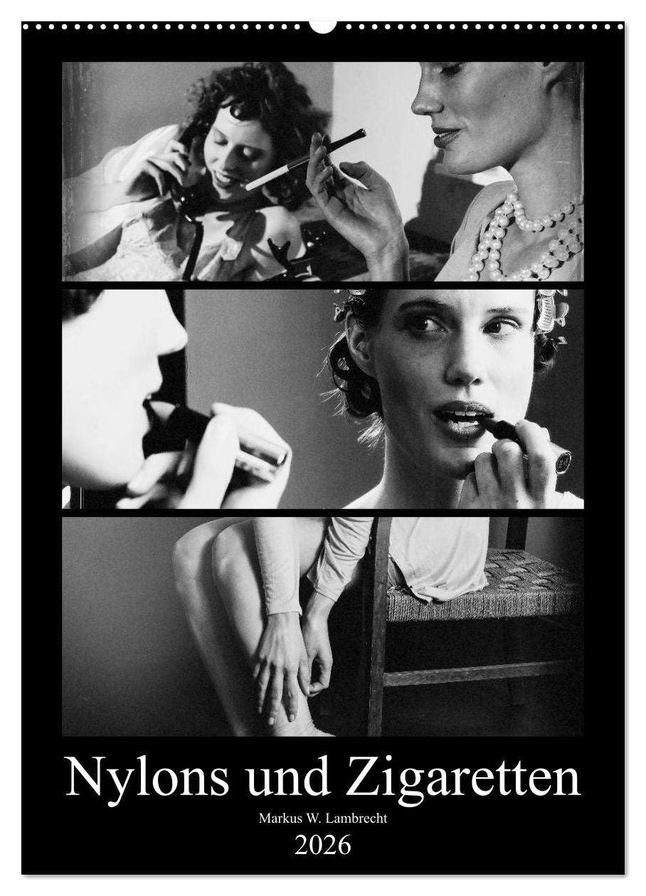 Nylons und Zigaretten (Wandkalender 2026 DIN A2 hoch), CALVENDO Monatskalender: Das Porträt zweier moderner Frauen der Zwischenkriegszeit (CALVENDO Erotik) Calendars