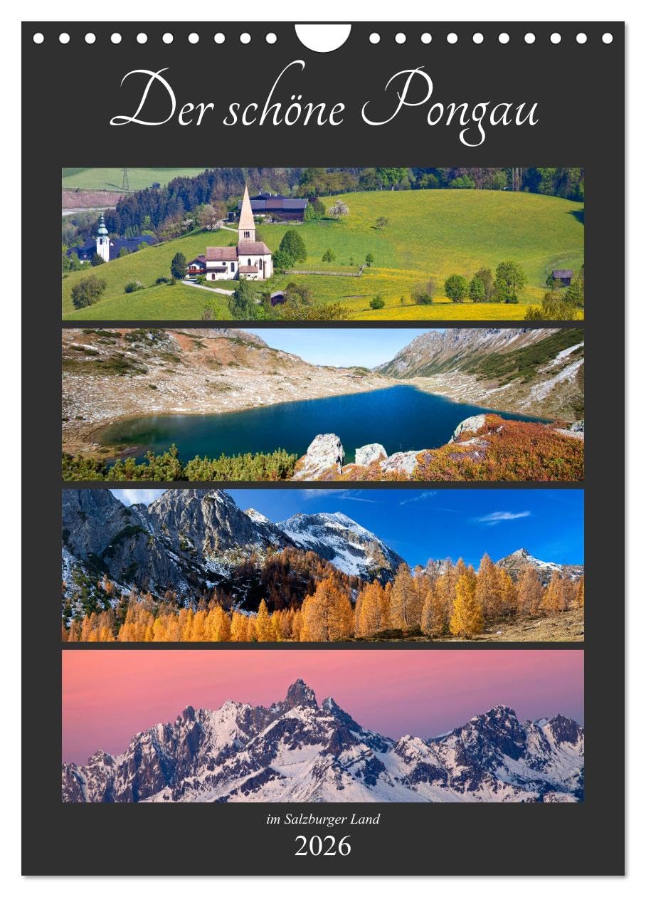 Der schöne Pongau (Wandkalender 2026 DIN A4 hoch), CALVENDO Monatskalender: Impressionen vom Pongau in den 4 Jahreszeiten (CALVENDO Natur) Film, Art & Culture