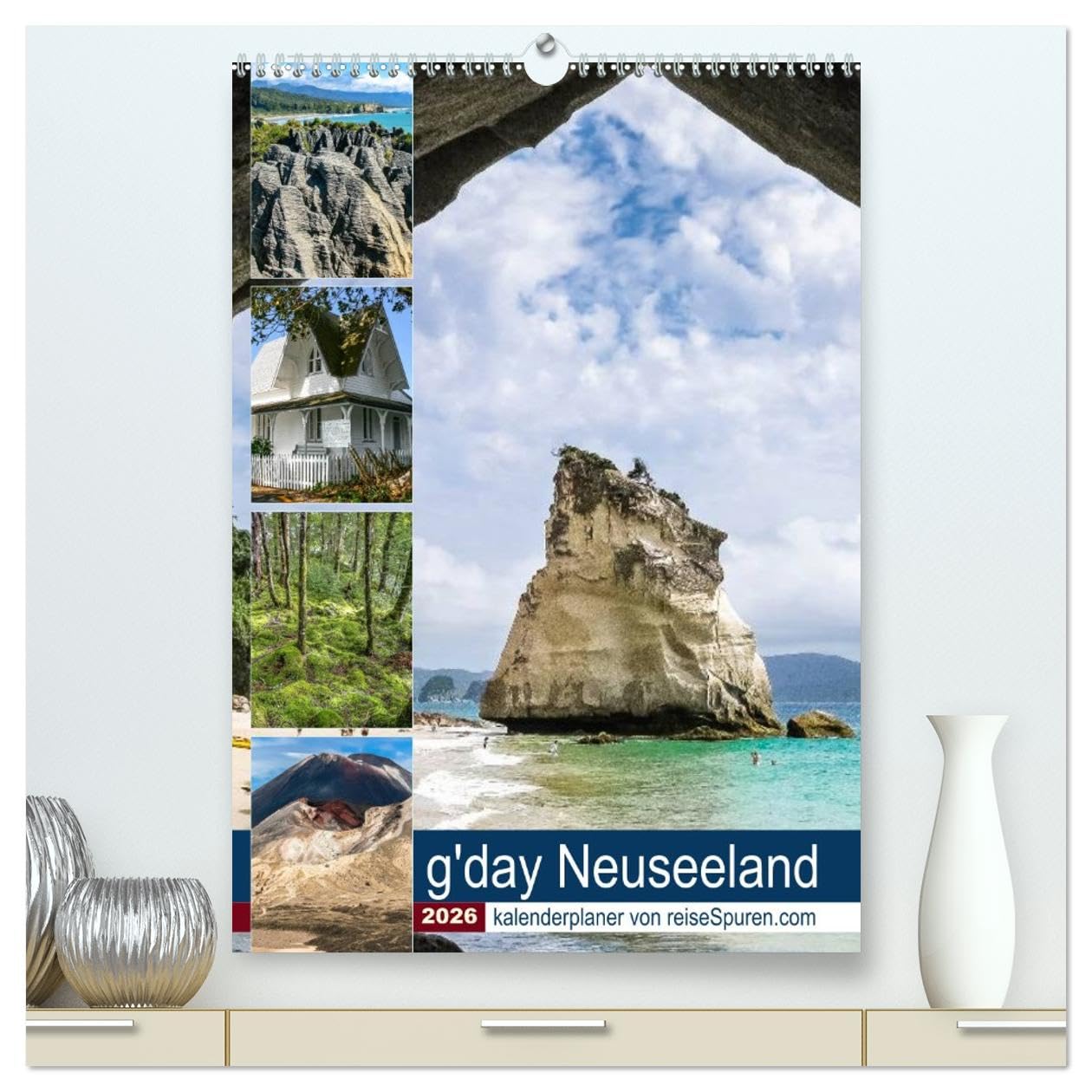 Kalenderplaner g'day Neuseeland 2026 (hochwertiger Premium Wandkalender 2026 DIN A2 hoch), Kunstdruck in Hochglanz: Praktischer Kalenderplaner - ein ... Vielfalt Neuseelands. (CALVENDO Orte) Leisure, Home & Garden