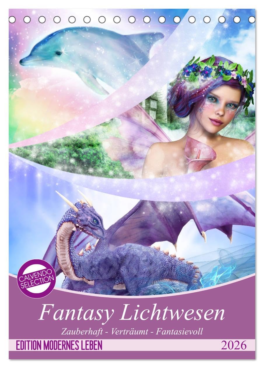 Fantasy Lichtwesen (Tischkalender 2026 DIN A5 hoch), CALVENDO Monatskalender: Bezaubernde Kunstwerke für Fantasy Freunde (CALVENDO Kunst) Health, Nutrition & Fitness